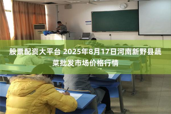 股票配资大平台 2025年8月17日河南新野县蔬菜批发市场价格行情