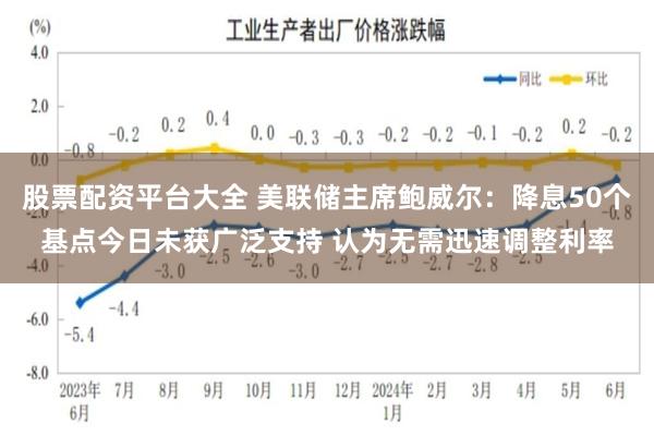 股票配资平台大全 美联储主席鲍威尔：降息50个基点今日未获广泛支持 认为无需迅速调整利率